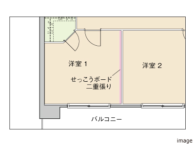  洋室1の遮音対策｜ザ・パークハウス横浜新子安フロント	